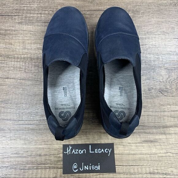 Cloudsteppers By Clarks~Women’s~Navy Blue~Slip On Shoes~Size 8.5M - Picture 5 of 8